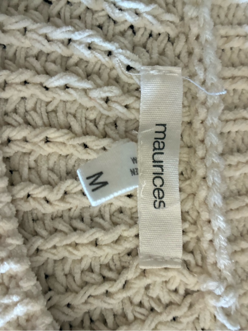 Maurice’s Beautiful Women's Cream Soft Open-Knit Crop-Style Sweater M - Picture 5 of 6